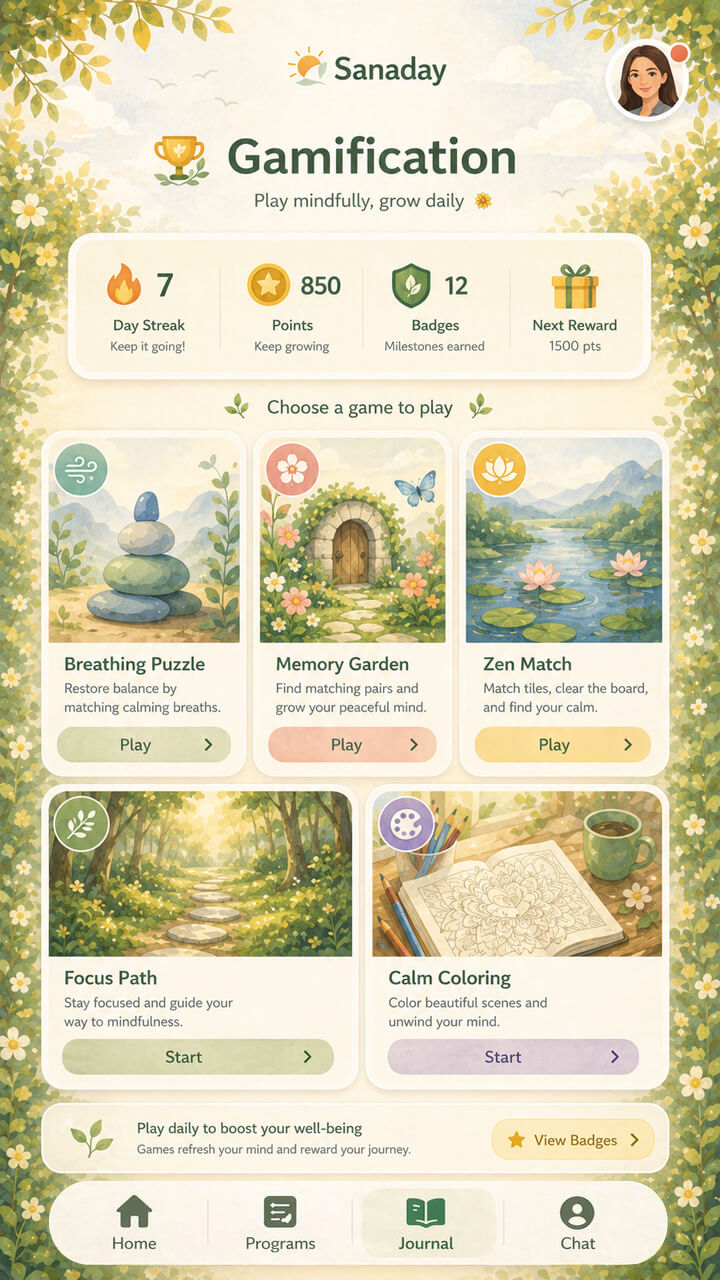 Sanaday gamification