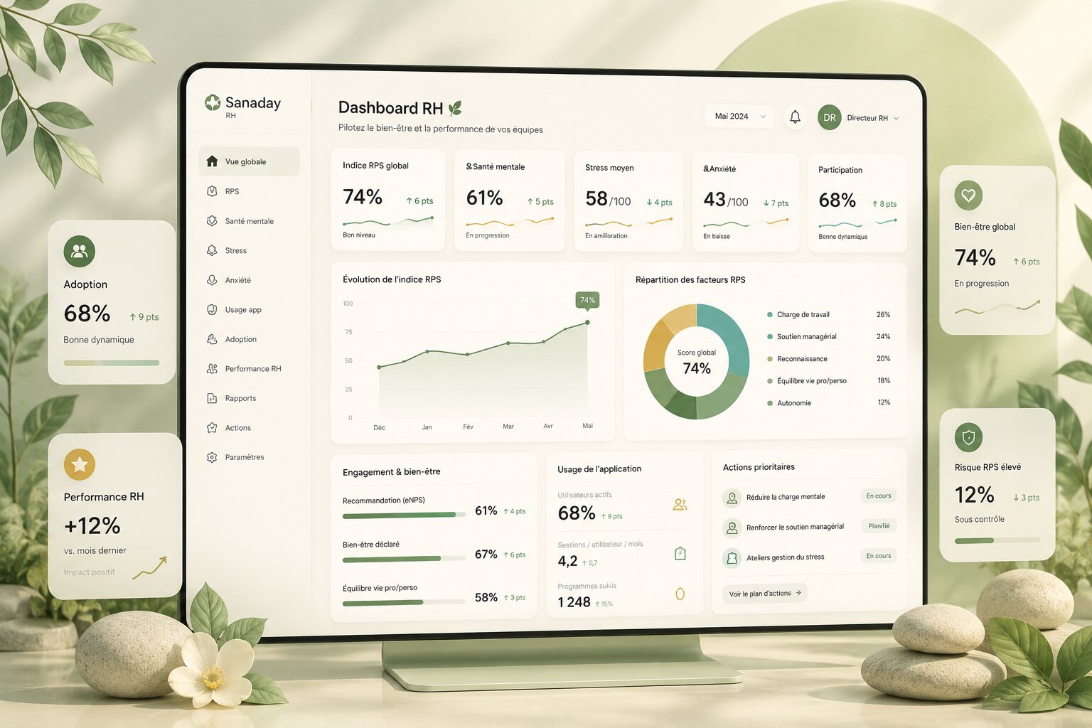 Dashboard RH Sanaday