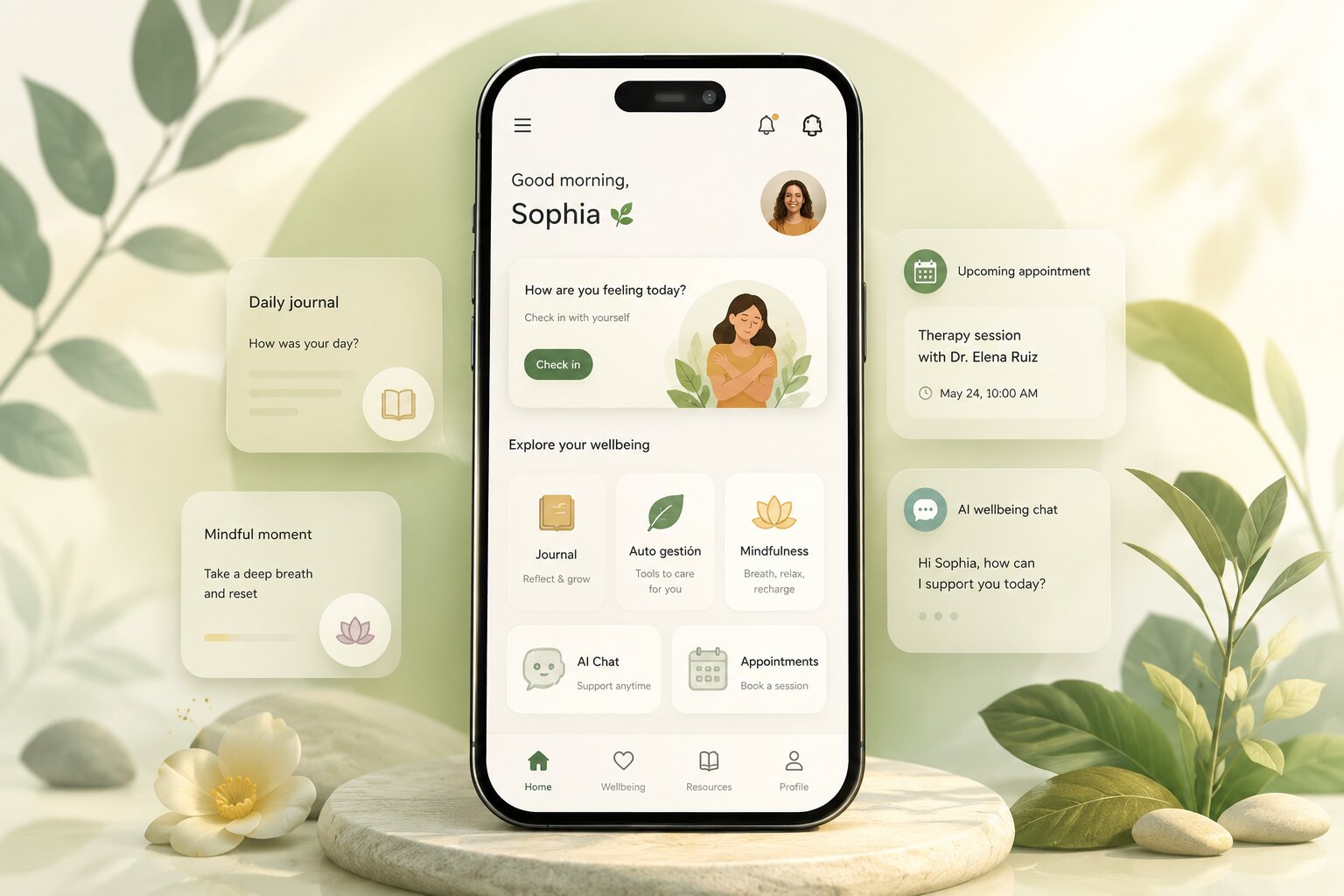 Application collaborateurs Sanaday